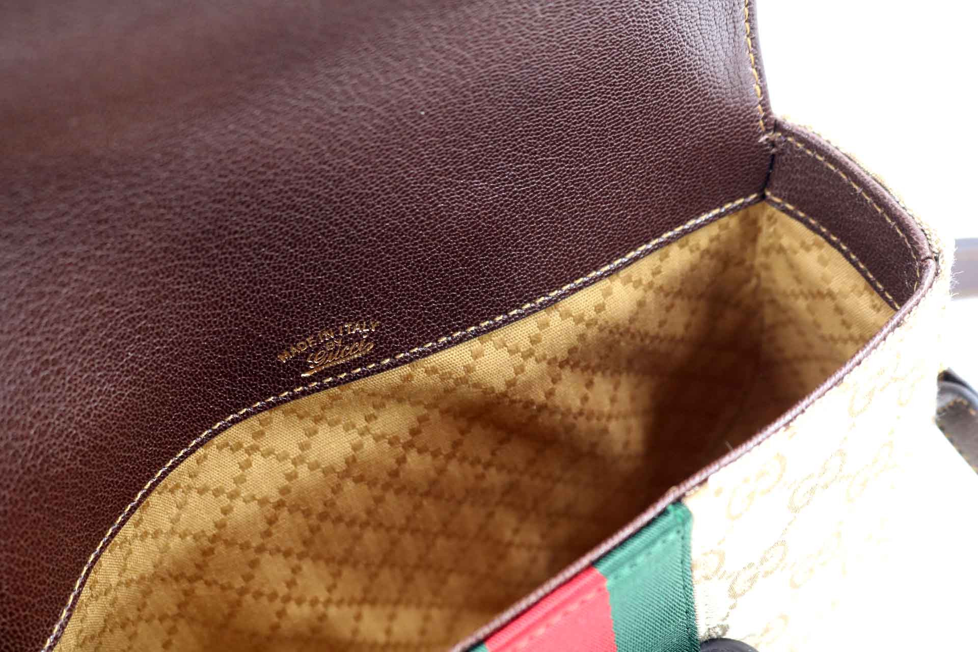 Gucci Horsebit 1955 Borsa a Spalla Misura Piccola GG Beige - immagine 9
