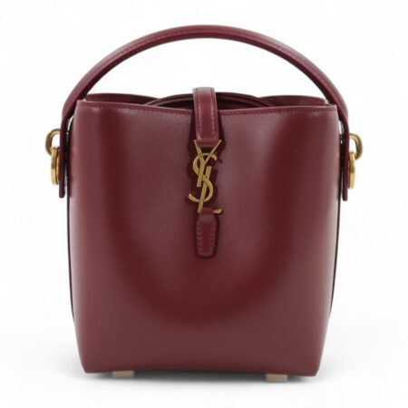 Saint Laurent Le 37 Mini Pelle Lucida Rouge Merlot