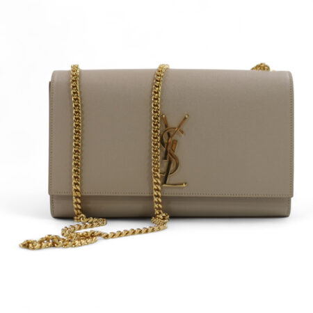 Saint Laurent Kate Pelle Dark Beige
