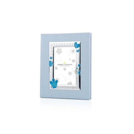 ALBUM CORNICE CON ANGELI E CUORI IN ARGENTO 🩵